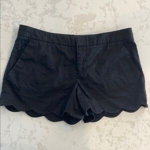Club Monaco Black Scalloped Shorts